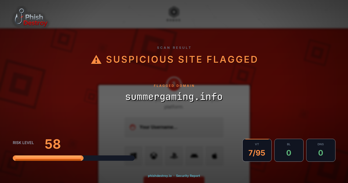 summergaming.info phishing report — threat analysis by PhishDestroy