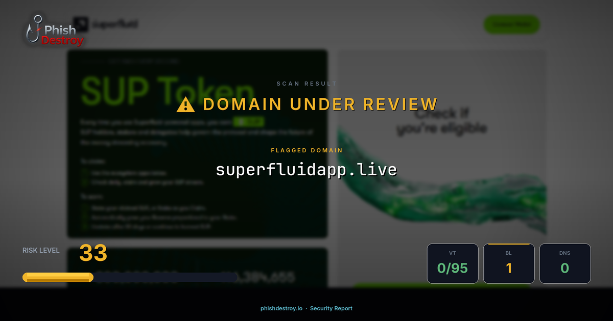 superfluidapp.live phishing report — threat analysis by PhishDestroy