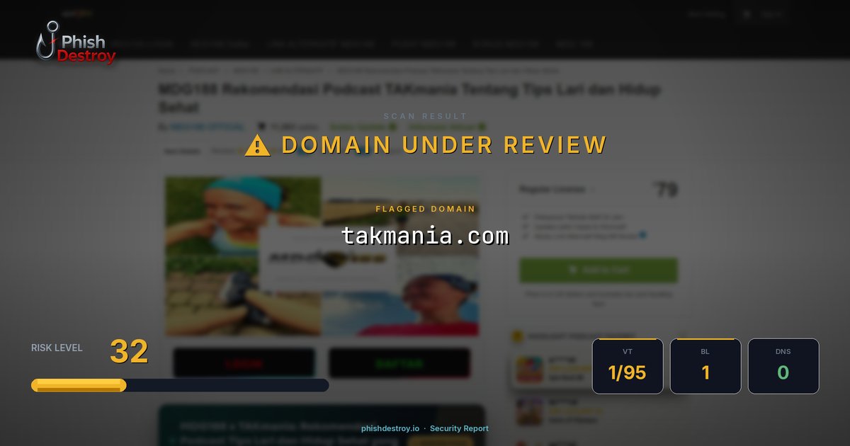 takmania.com phishing report — threat analysis by PhishDestroy