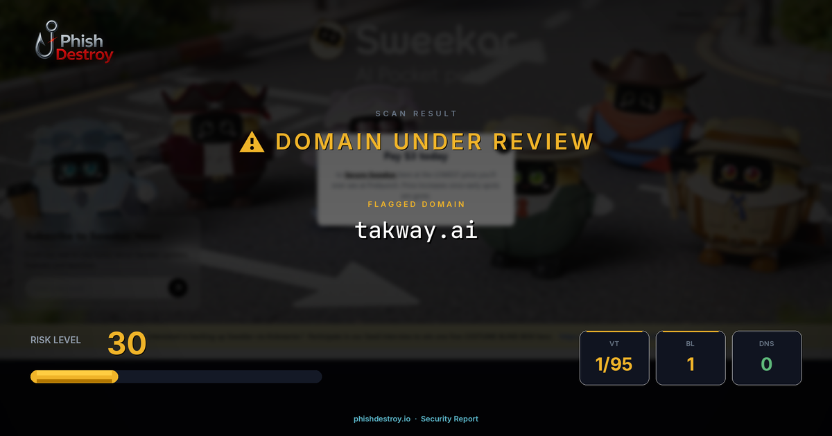 takway.ai phishing report — threat analysis by PhishDestroy