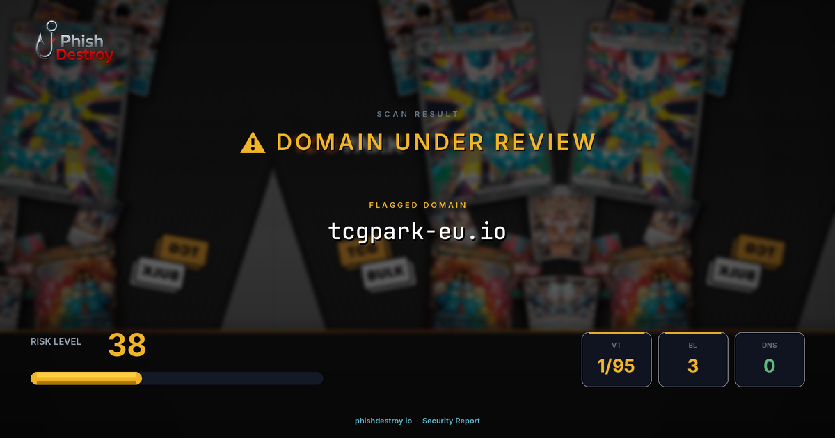 tcgpark-eu.io phishing report — threat analysis by PhishDestroy