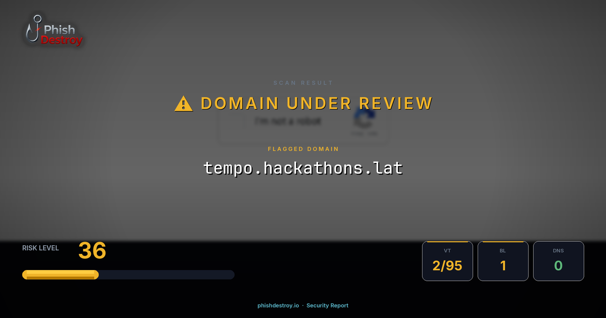 tempo.hackathons.lat phishing report — threat analysis by PhishDestroy