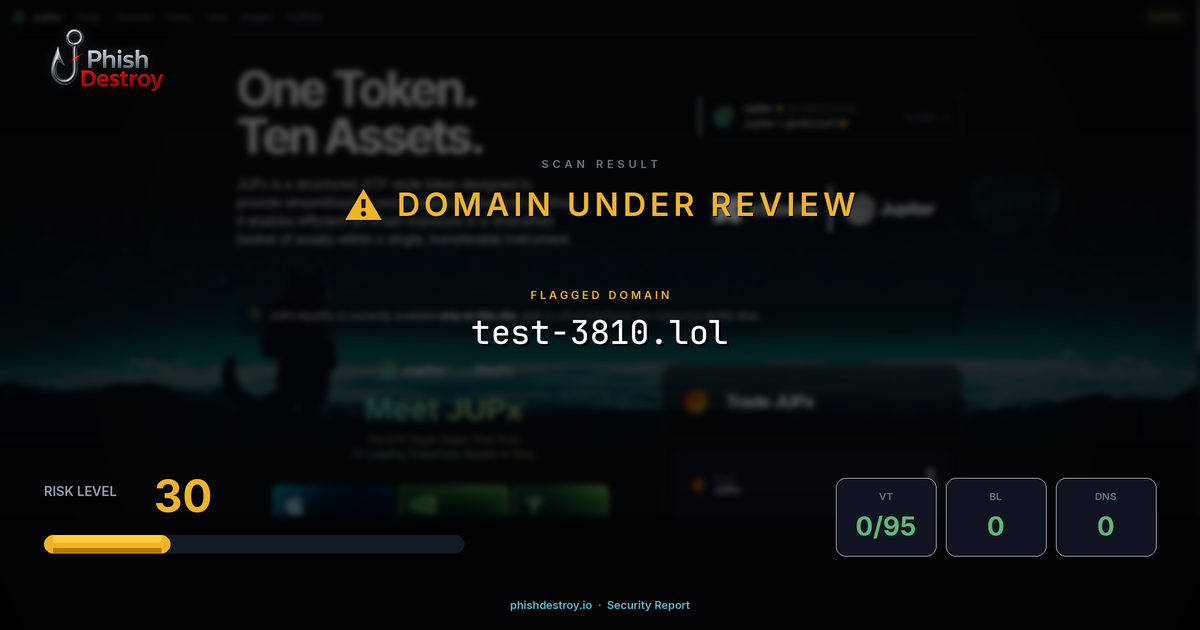 test-3810.lol phishing report — threat analysis by PhishDestroy