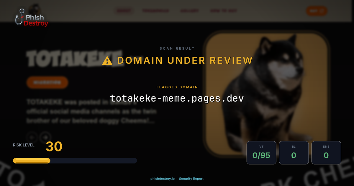 totakeke-meme.pages.dev phishing report — threat analysis by PhishDestroy