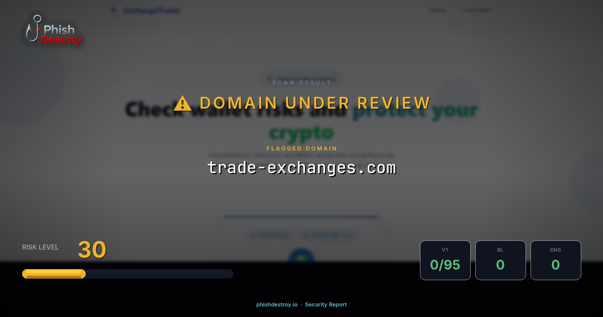 trade-exchanges.com phishing report — threat analysis by PhishDestroy