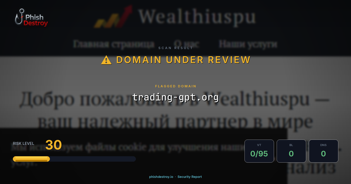 trading-gpt.org phishing report — threat analysis by PhishDestroy