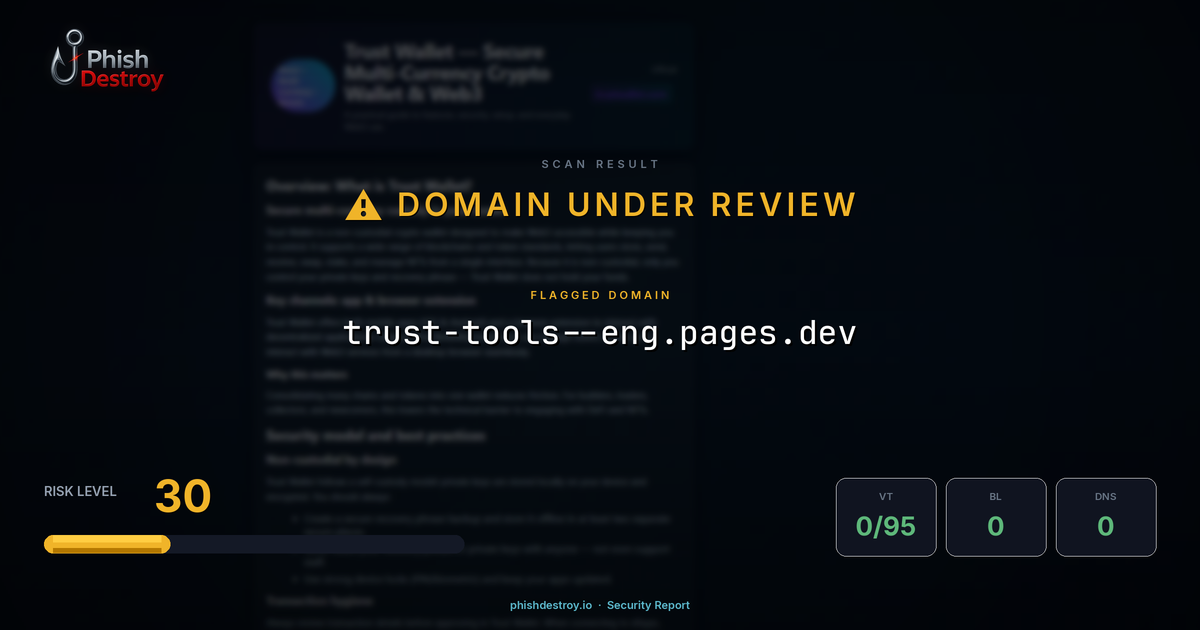 trust-tools--eng.pages.dev phishing report — threat analysis by PhishDestroy