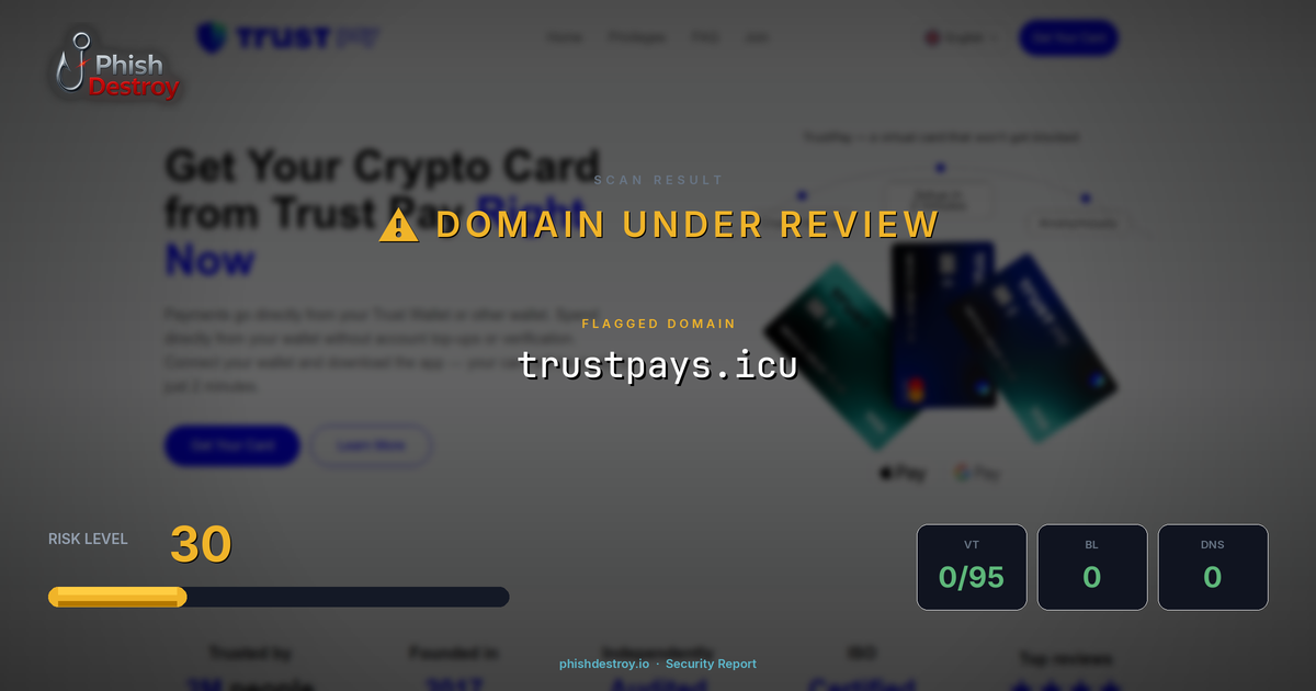 trustpays.icu phishing report — threat analysis by PhishDestroy