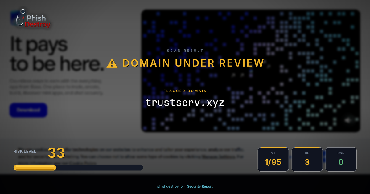 trustserv.xyz phishing report — threat analysis by PhishDestroy