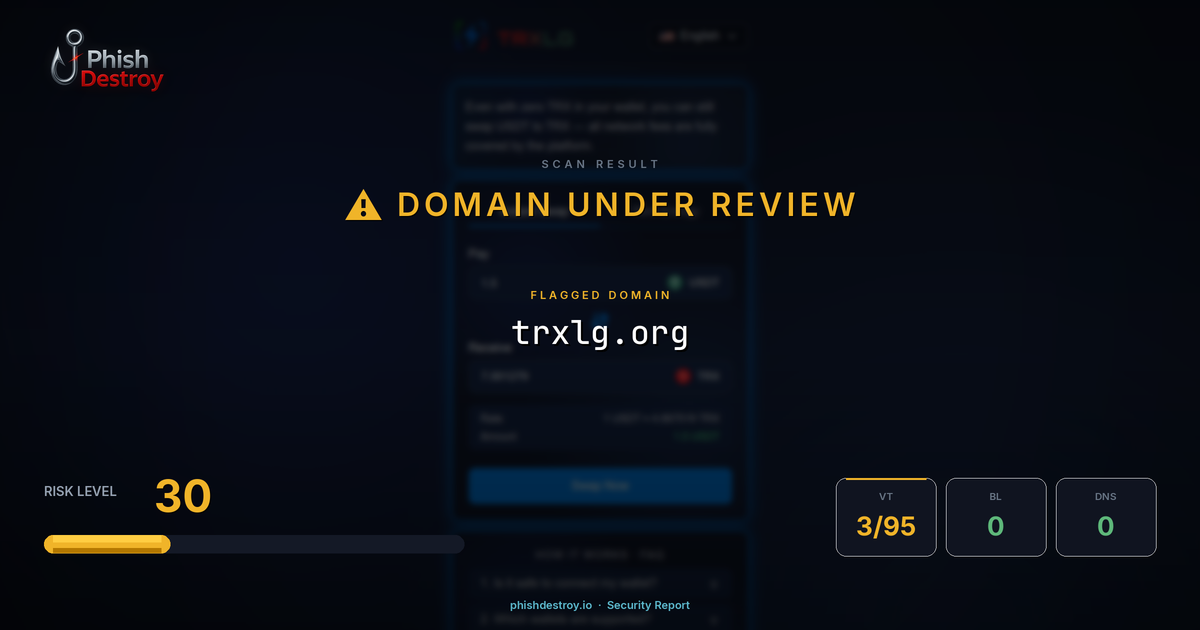trxlg.org phishing report — threat analysis by PhishDestroy