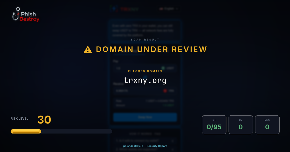 trxny.org phishing report — threat analysis by PhishDestroy