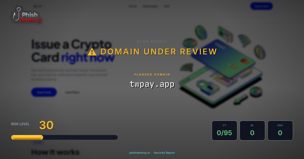 twpay.app phishing report — threat analysis by PhishDestroy