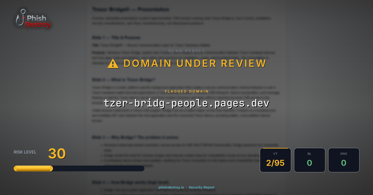 tzer-bridg-people.pages.dev phishing report — threat analysis by PhishDestroy