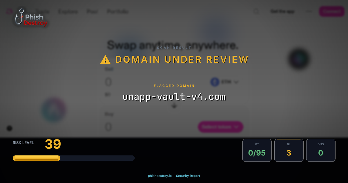 unapp-vault-v4.com phishing report — threat analysis by PhishDestroy