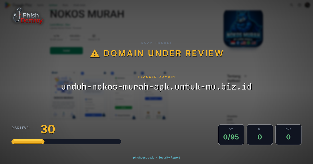 unduh-nokos-murah-apk.untuk-mu.biz.id phishing report — threat analysis by PhishDestroy