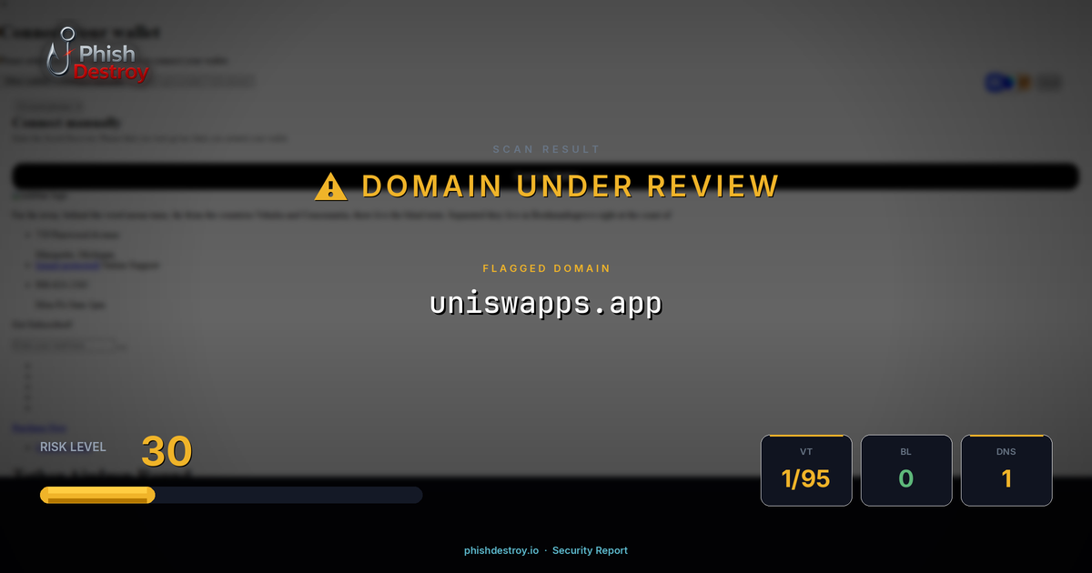 uniswapps.app phishing report — threat analysis by PhishDestroy