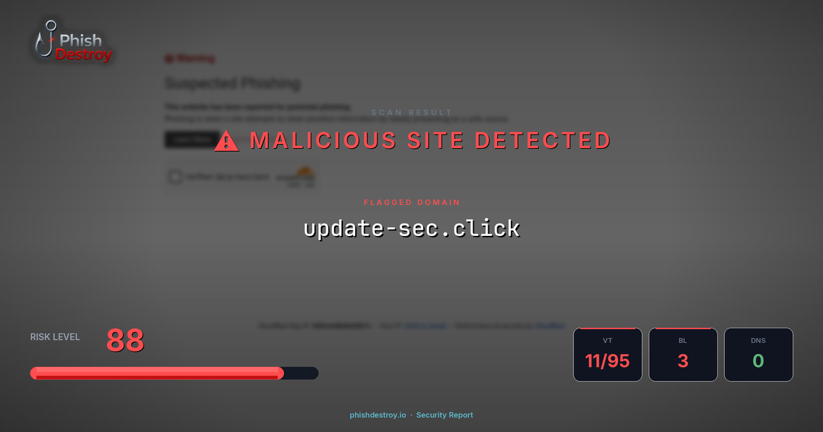 update-sec.click phishing report — threat analysis by PhishDestroy