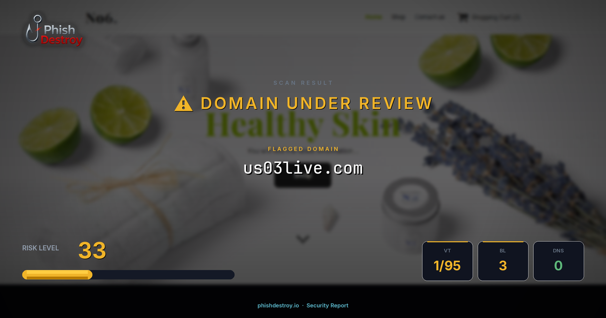 us03live.com phishing report — threat analysis by PhishDestroy