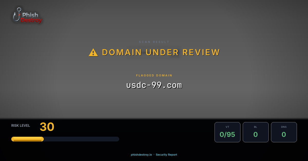 usdc-99.com phishing report — threat analysis by PhishDestroy