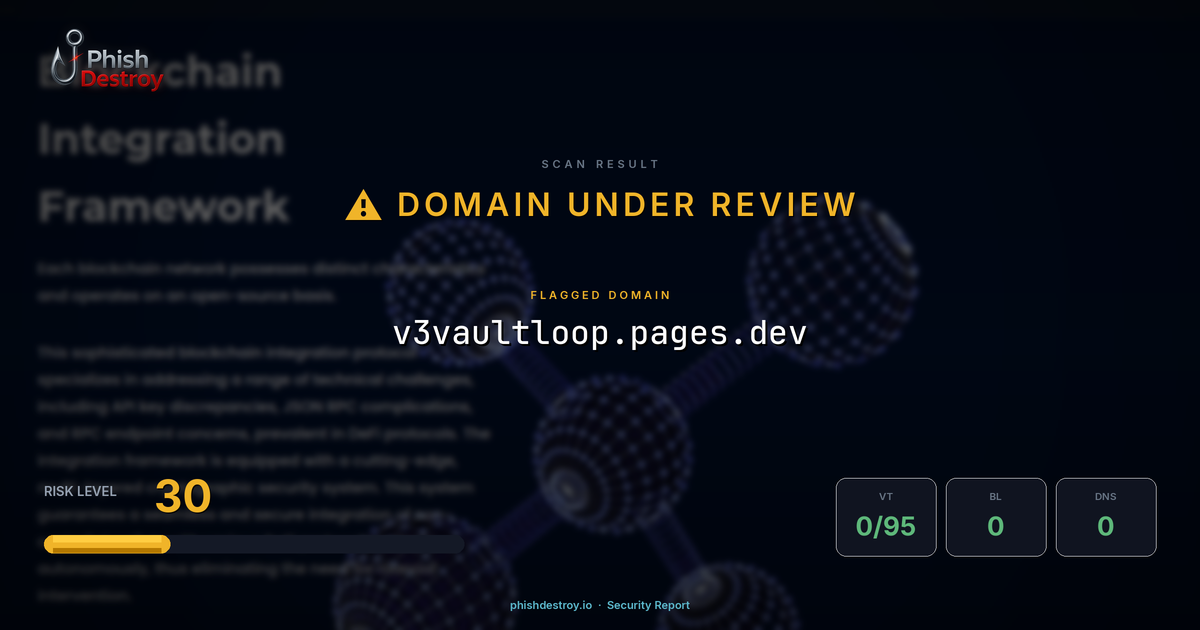 v3vaultloop.pages.dev phishing report — threat analysis by PhishDestroy