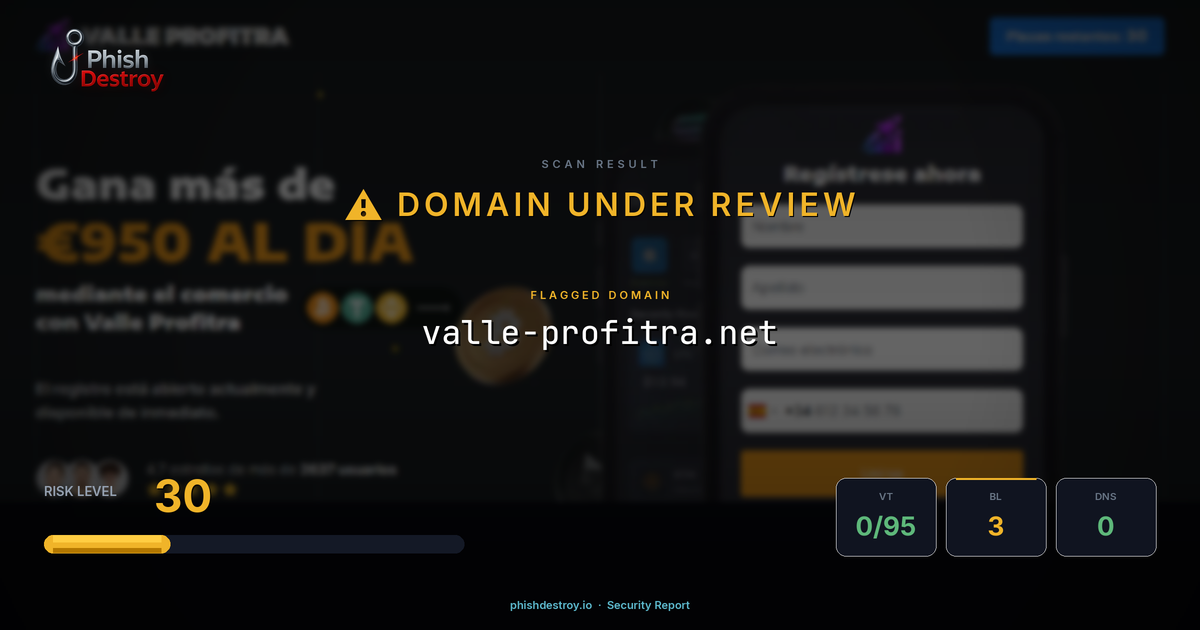 valle-profitra.net phishing report — threat analysis by PhishDestroy