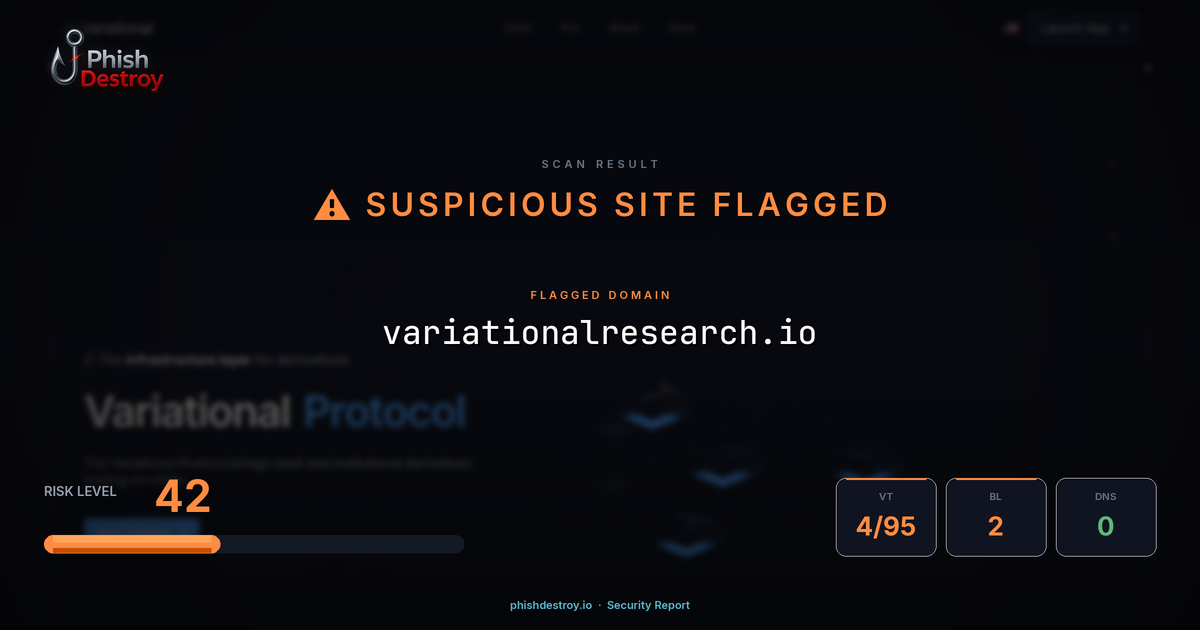 variationalresearch.io phishing report — threat analysis by PhishDestroy