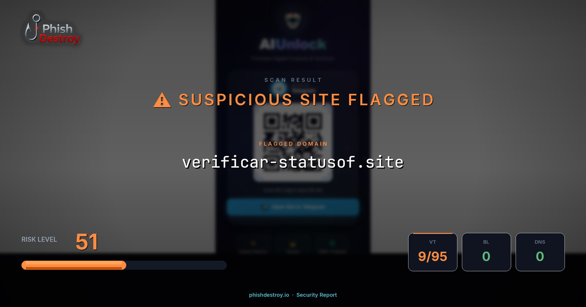verificar-statusof.site phishing report — threat analysis by PhishDestroy