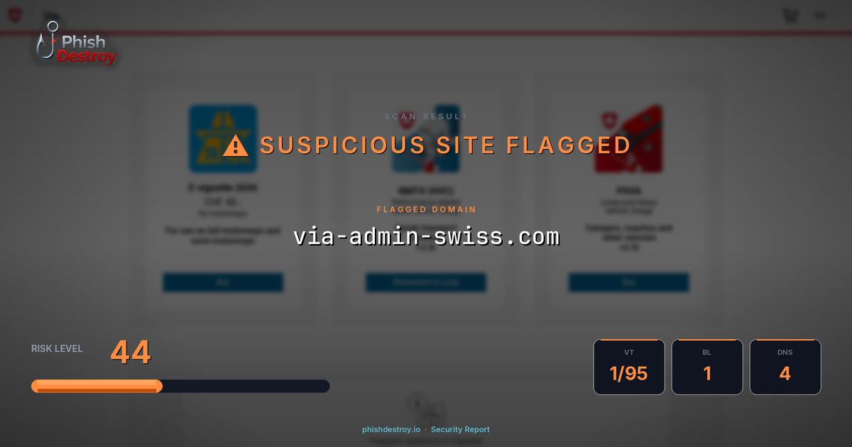 via-admin-swiss.com phishing report — threat analysis by PhishDestroy
