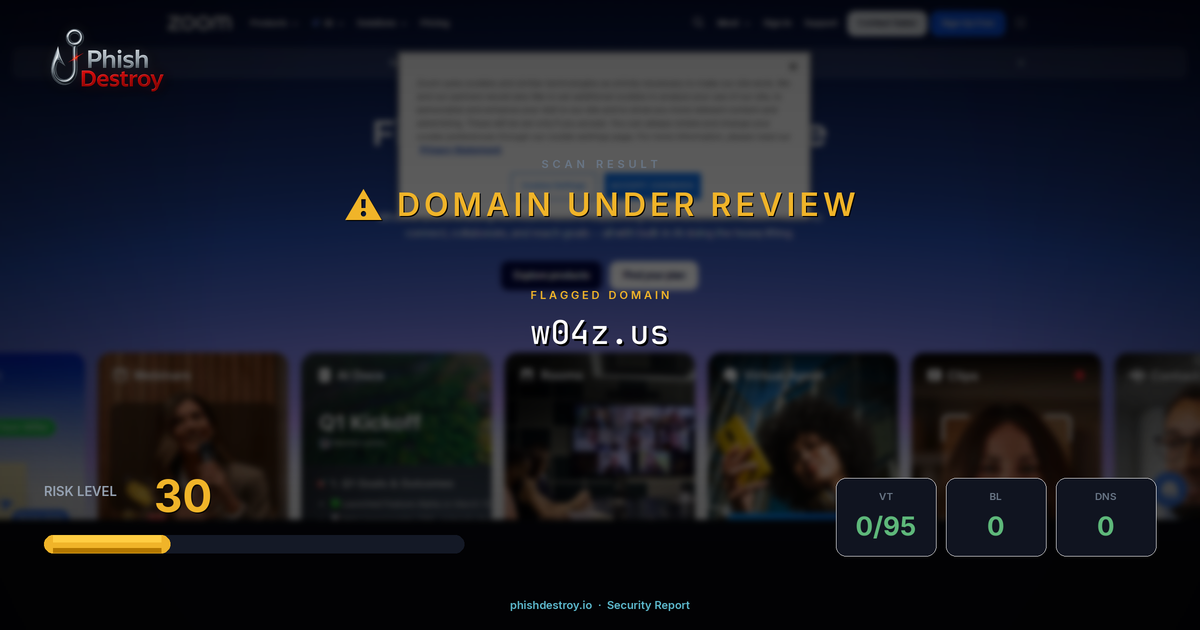 w04z.us phishing report — threat analysis by PhishDestroy