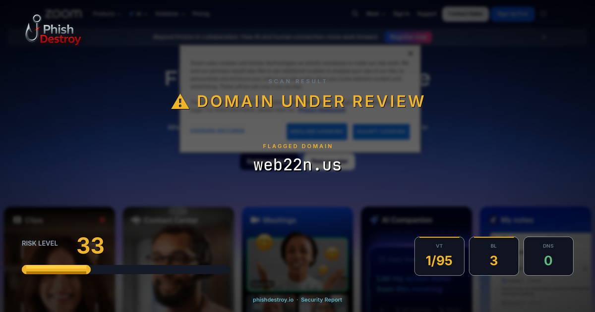 web22n.us phishing report — threat analysis by PhishDestroy