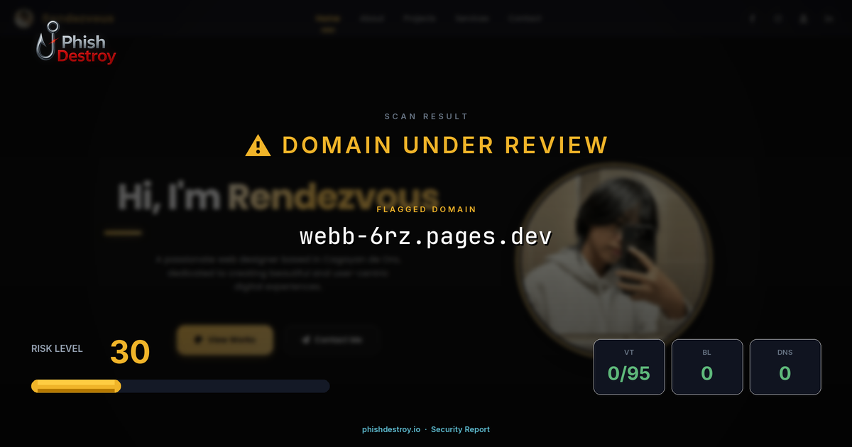 webb-6rz.pages.dev phishing report — threat analysis by PhishDestroy