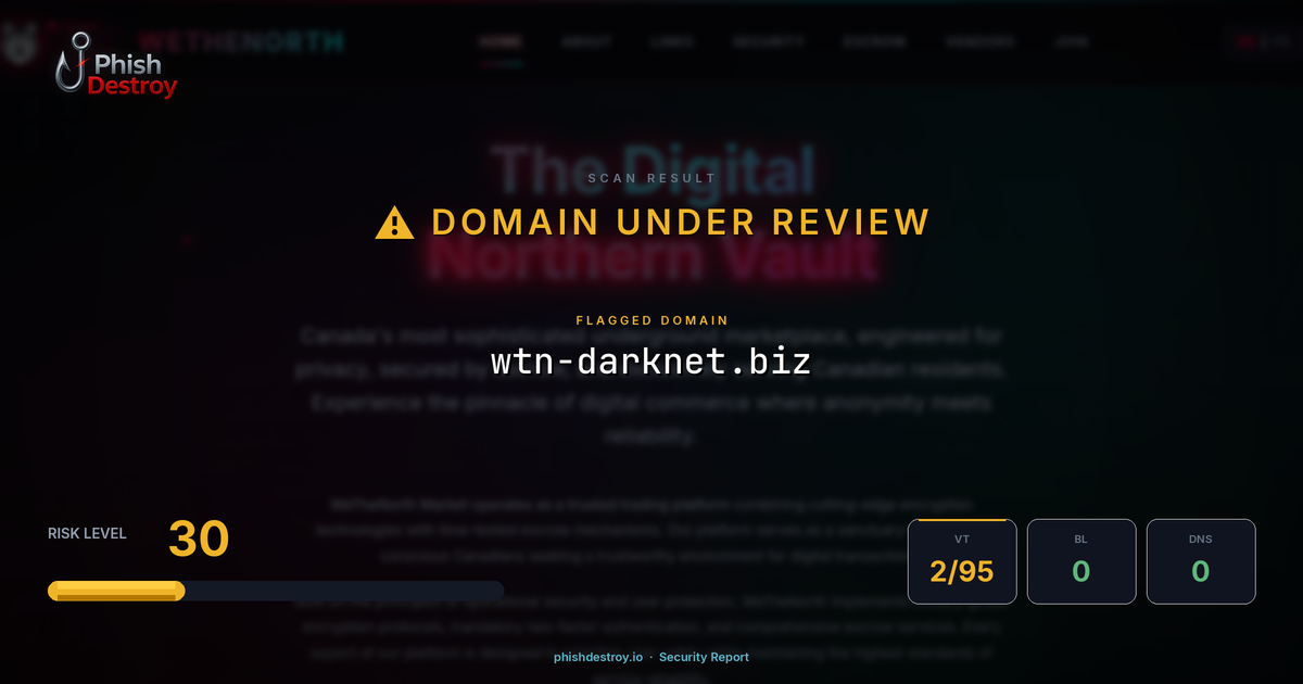 wtn-darknet.biz phishing report — threat analysis by PhishDestroy