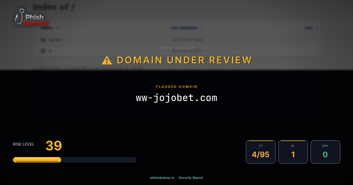 ww-jojobet.com phishing report — threat analysis by PhishDestroy