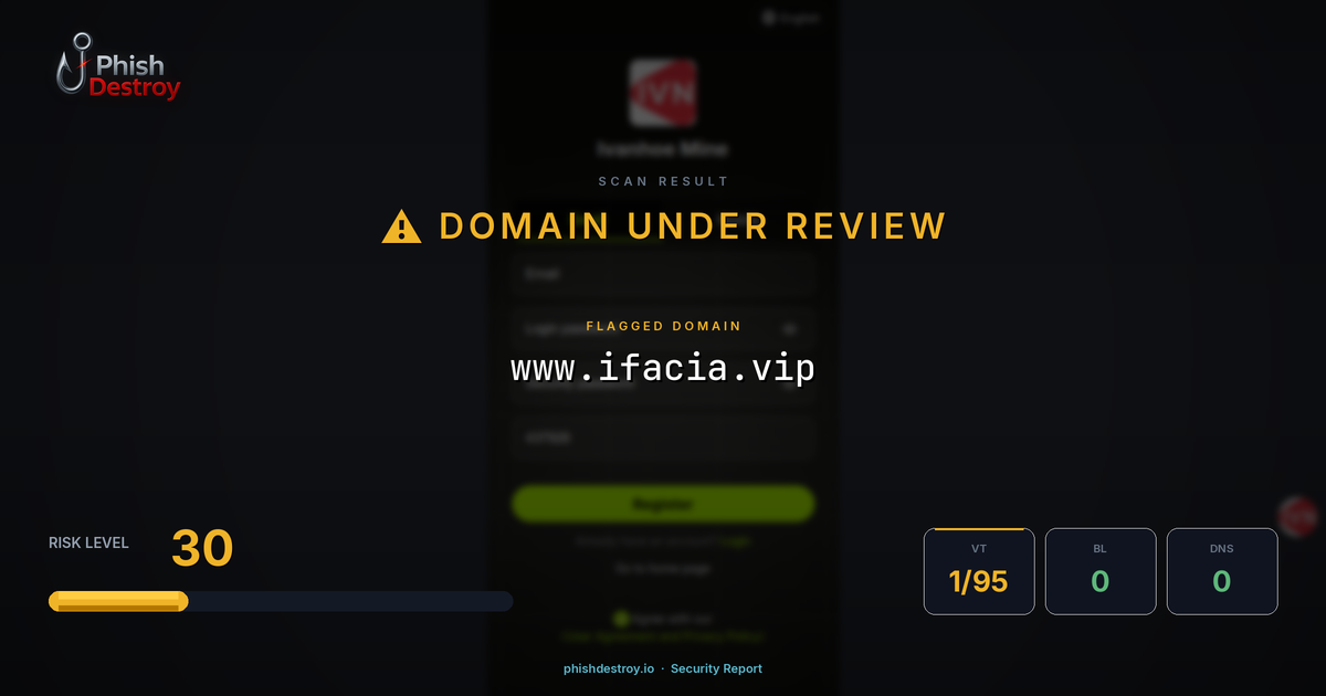 www.ifacia.vip phishing report — threat analysis by PhishDestroy