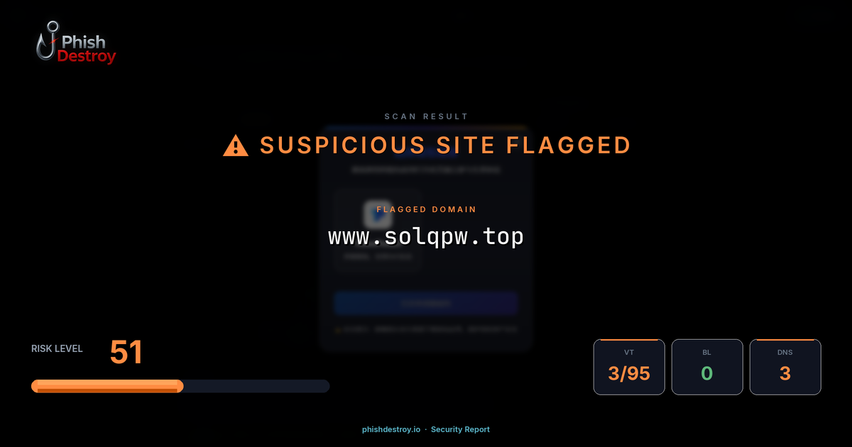 www.solqpw.top phishing report — threat analysis by PhishDestroy