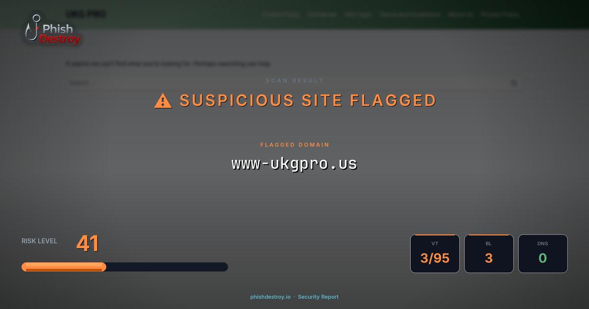 www-ukgpro.us phishing report — threat analysis by PhishDestroy