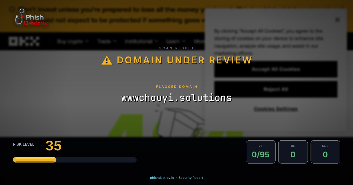 wwwchouyi.solutions phishing report — threat analysis by PhishDestroy