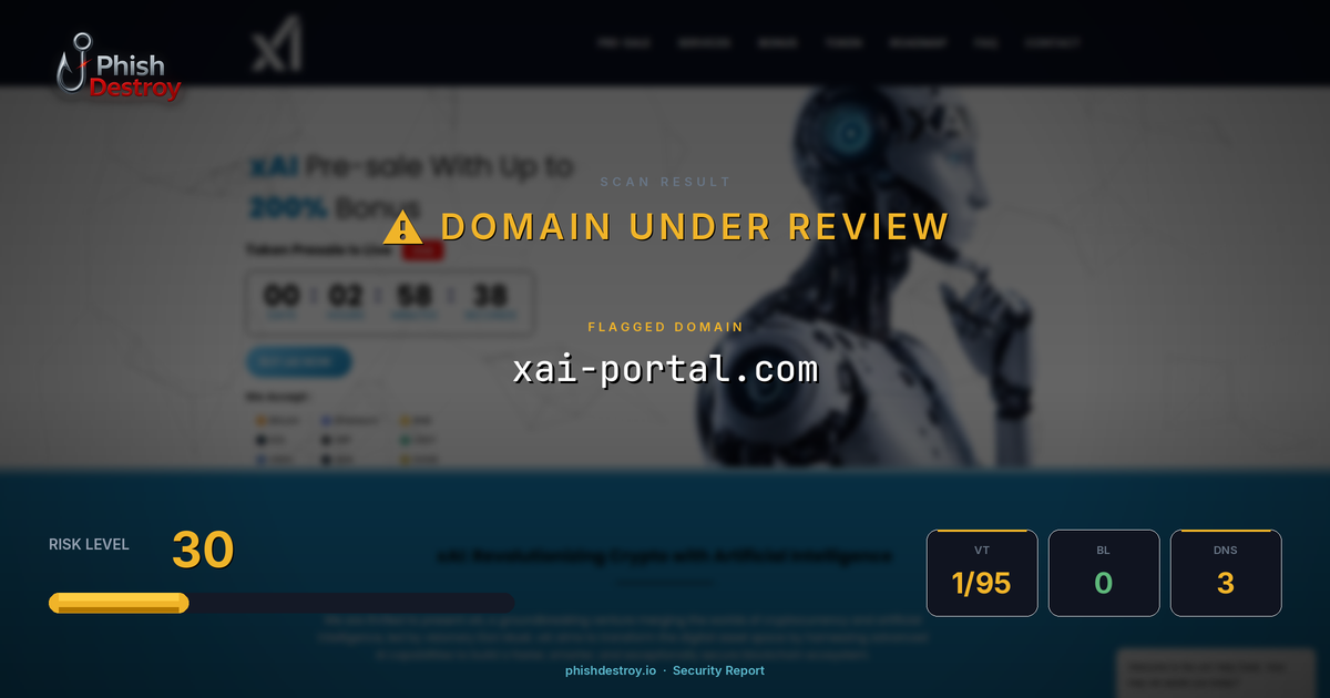 xai-portal.com phishing report — threat analysis by PhishDestroy