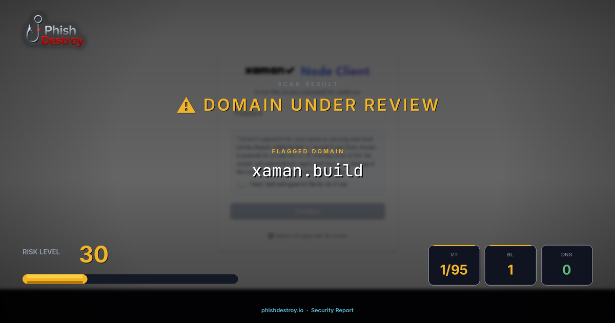xaman.build phishing report — threat analysis by PhishDestroy