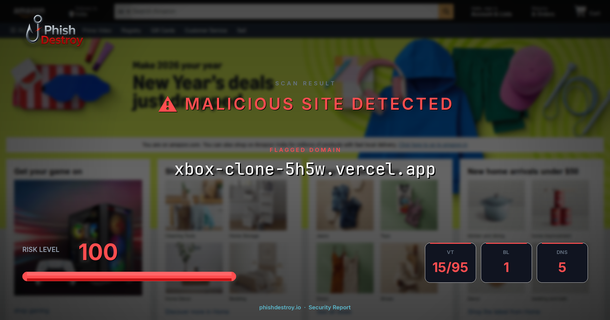 xbox-clone-5h5w.vercel.app phishing report — threat analysis by PhishDestroy