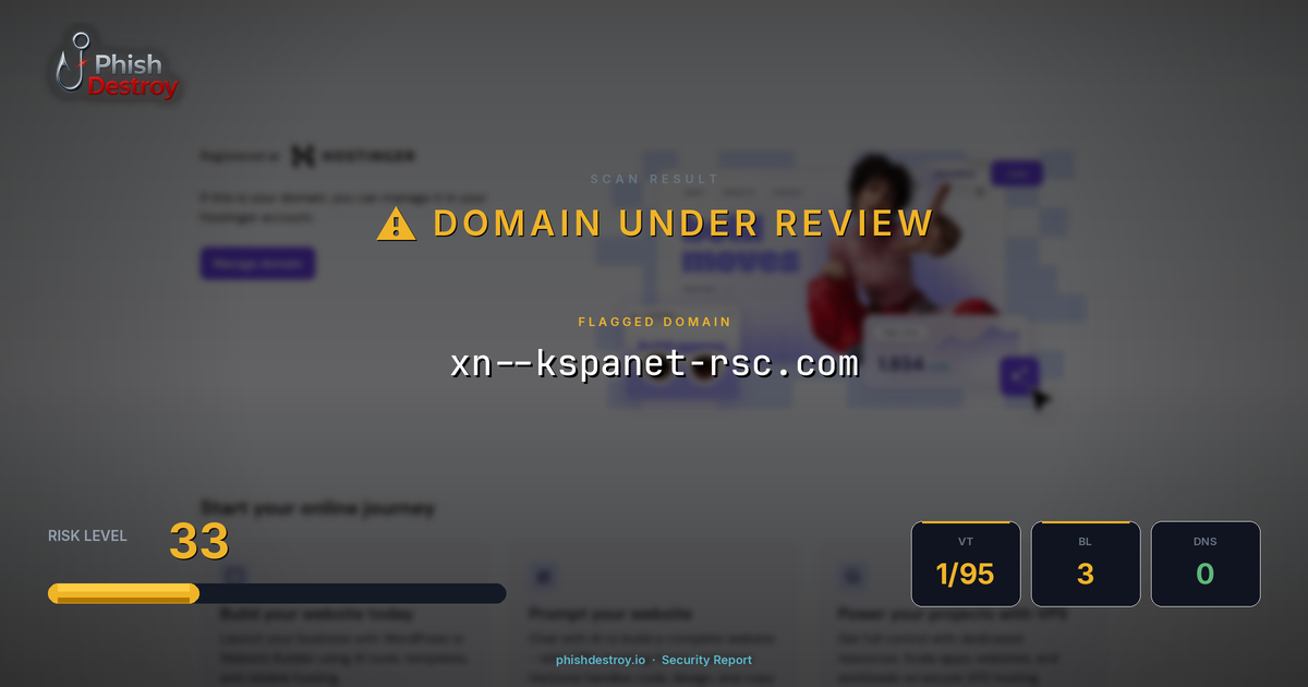 xn--kspanet-rsc.com phishing report — threat analysis by PhishDestroy