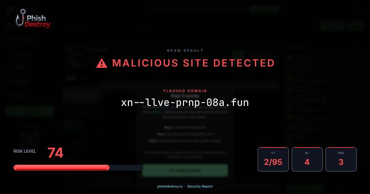 xn--llve-prnp-08a.fun phishing report — threat analysis by PhishDestroy