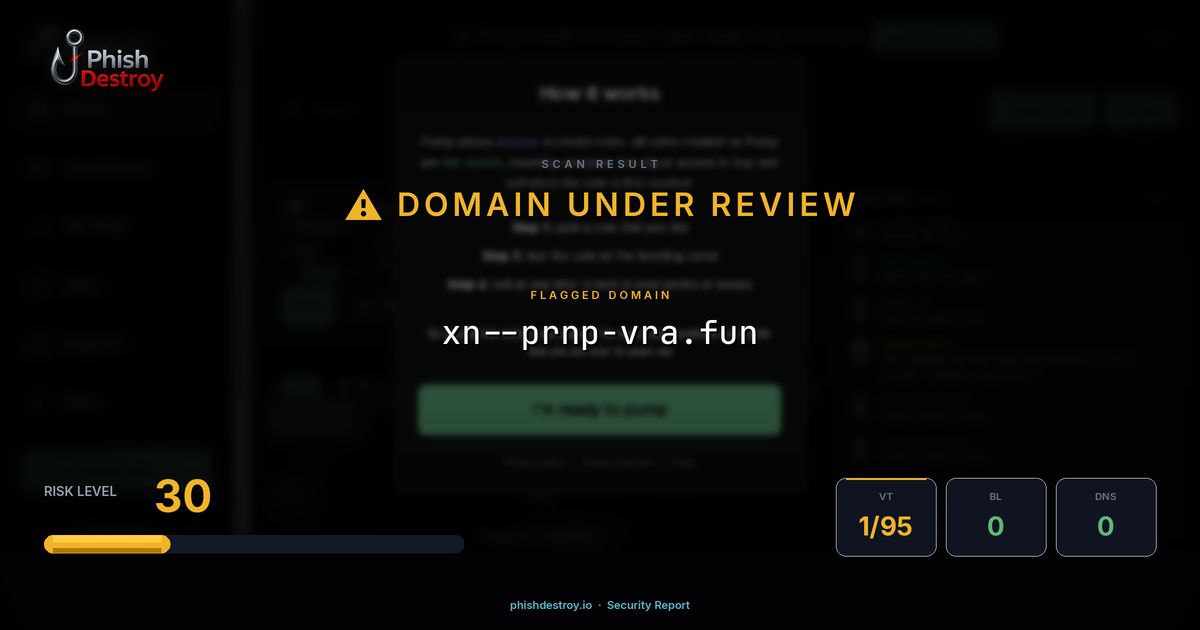 xn--prnp-vra.fun phishing report — threat analysis by PhishDestroy