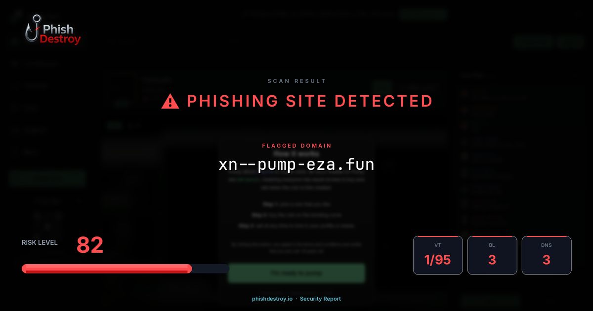 xn--pump-eza.fun phishing report — threat analysis by PhishDestroy
