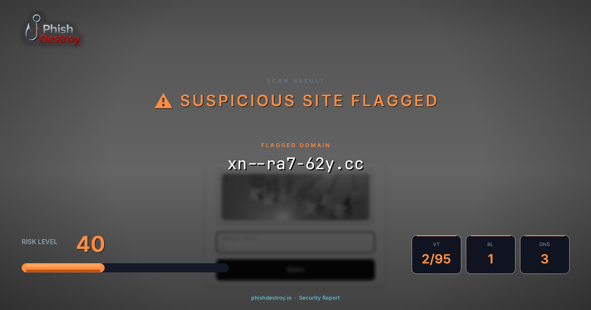xn--ra7-62y.cc phishing report — threat analysis by PhishDestroy