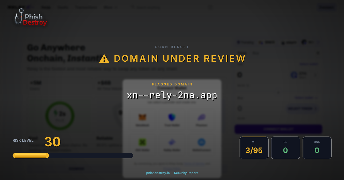 xn--rely-2na.app phishing report — threat analysis by PhishDestroy