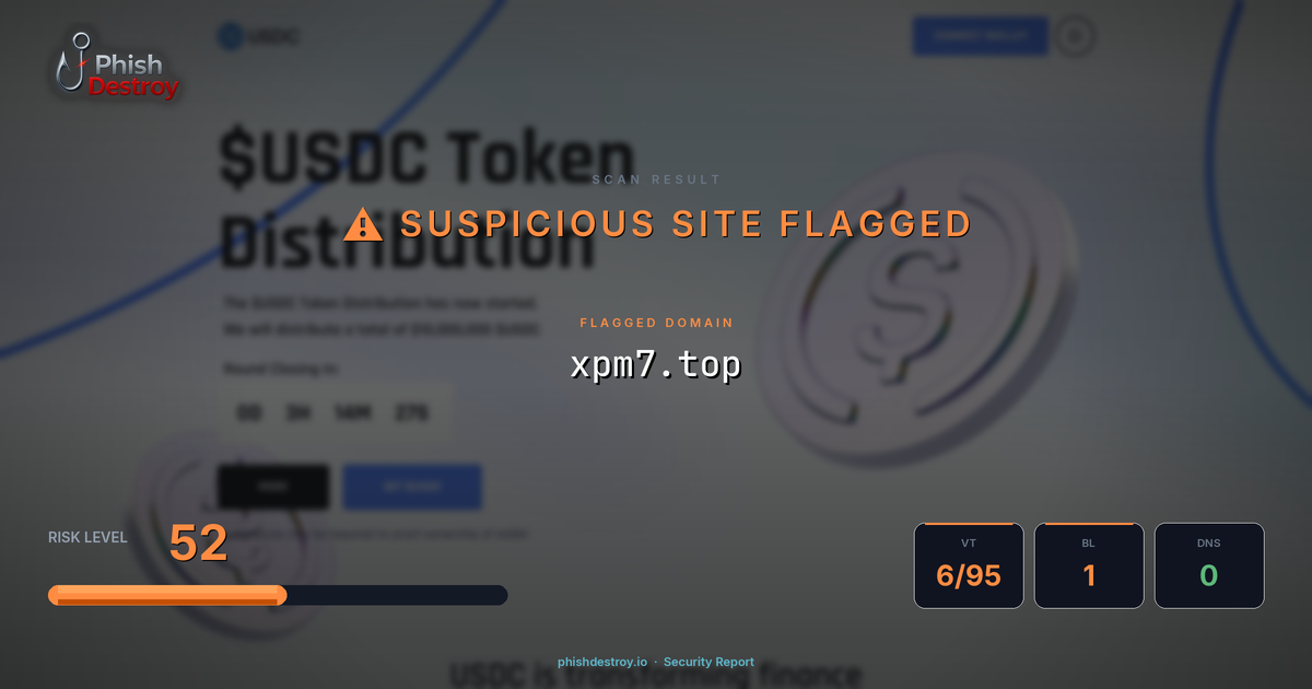 xpm7.top phishing report — threat analysis by PhishDestroy