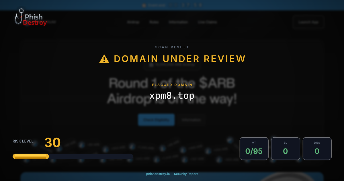 xpm8.top phishing report — threat analysis by PhishDestroy