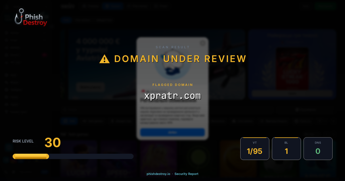 xpratr.com phishing report — threat analysis by PhishDestroy