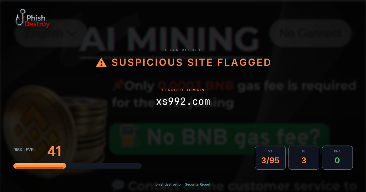 xs992.com phishing report — threat analysis by PhishDestroy